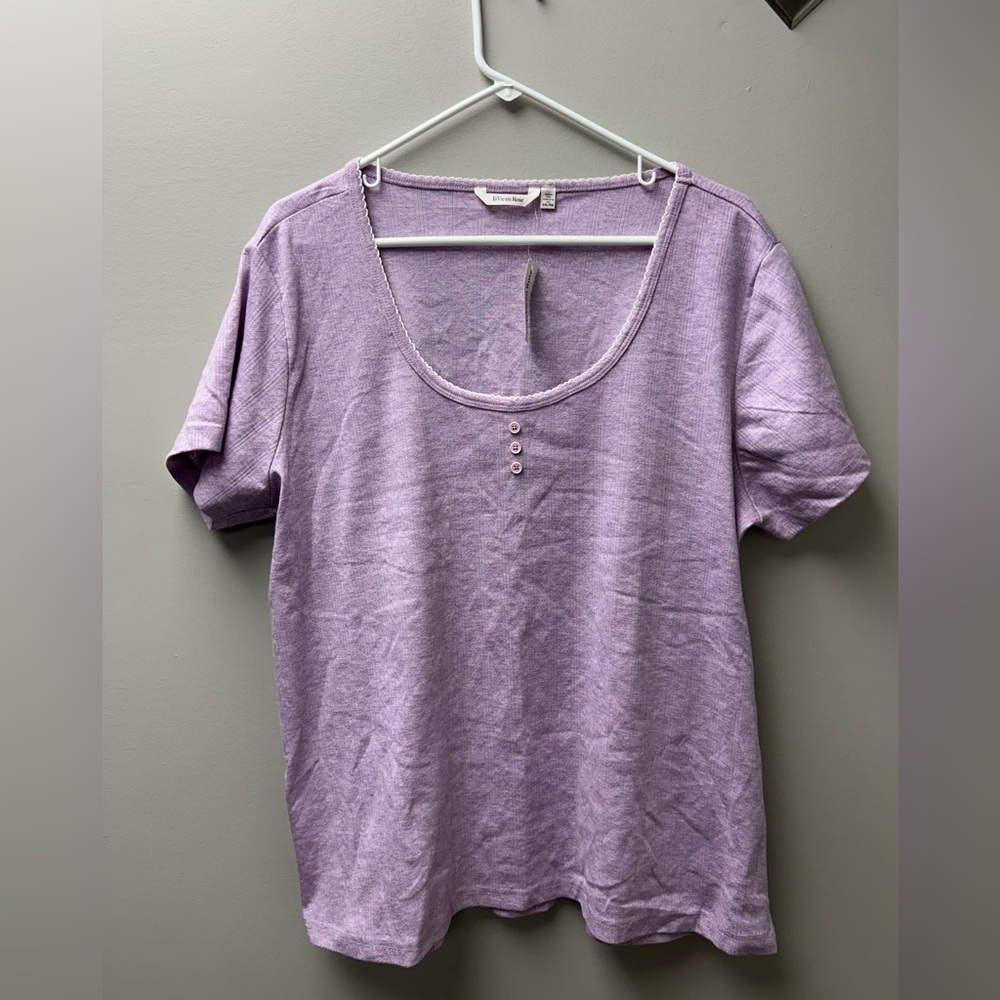 La Vie En Rose Women's Purple Pyjama Top